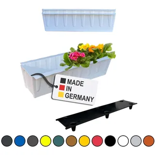 Blumenkasten Pflanzkasten 2er-Set Weiß Einsatz für Europaletten Balkonkasten