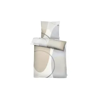 APELT Bettwäsche »Giro GOTS« 2 Stk. tlg. grafische Motive APELT grau/rose B/L: 135