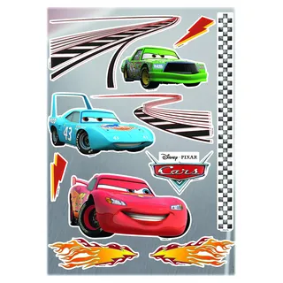 KOMAR Wandtattoo von Disney 50 x 70 cm Auto, Rennwagen, Lightning Mcqueen, Kinderzimmer bunt