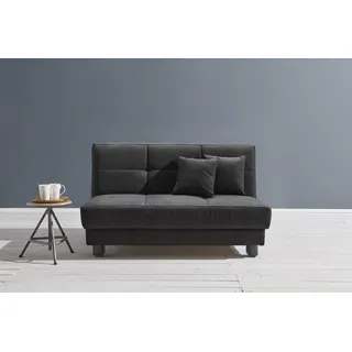 Ell + Ell Schlafsofa Polyester 2-Sitzer Schwarz