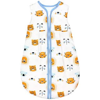 TupTam Baby Schlafsack Tierköpfe Orange/Blau/Weiß 2,5 TOG 92/98