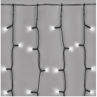 EMOS Connect System 1m Lichtervorhang Standard, Weihnachtslichterkette mit 100 LEDs, Erweiterungskomponent C (ohne Verbindungskabel und Adapter), IP44 für Innen und Außen, Kaltweiß