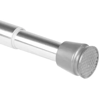 bomoe Duschvorhangstange L-Form 115 x 200 cm silber