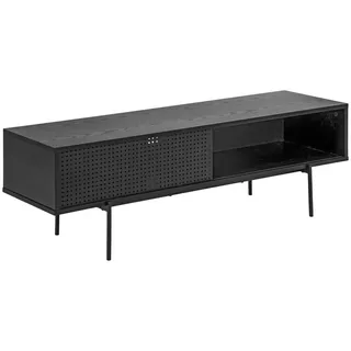 Actona Angus Lowboard 140x44,5x40 cm Schwarz Metall