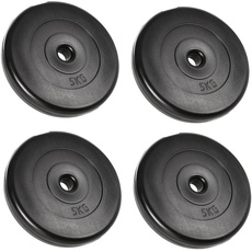 A2Z SPORT 5kg Hantelscheiben 30mm / 31 mm (4x5kg) 20kg Hantelscheiben Set - Hantelscheiben 5kg Scheiben - Bumper Plates Gewichte 5 kg Hantelscheibe 30mm