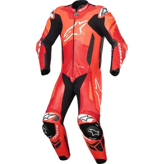 Alpinestars GP Plus V4 Sprint Lederkombi - Neon-Rot/Rot/Weiß/Schwarz / 52