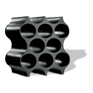 Koziol Weinregal SET-UP, flexibel aufbaubar, Zeitloses Flaschenregal für Weine oder auch andere Getränke, Farbe: schwarz