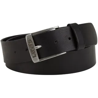 Levi's Ledergürtel LEVI'S "NEW DUNCAN", Damen, Gr. 100, schwarz, Rindsleder, unifarben, Basic, Gürtel Ledergürtel, mit Logoprägung auf der Schließe