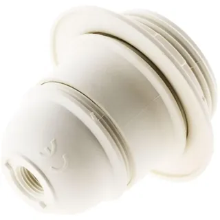 Zenitech - E27 Thermoplastikfassung Mit Einfachem Ring - Glatte Oberfläche Für E27 Basis - Maximalspannung 250V - Maximalstrom 4A - Weiß