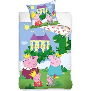 Peppa Pig Bettbezug Magic 140 x 200 cm - 70 x 90 cm - Baumwolle - Blau