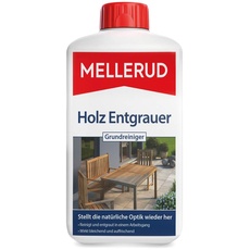 MELLERUD Holz Entgrauer Grundreiniger | 1 x 1 l | Kraftvoller Schutz vor Verwitterung und Schmutz auf Allen Holzoberflächen im Außenbereich