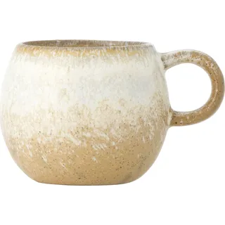 Bloomingville Espresso Tasse PAULA Beige Weiß mit Henkel Keramik Geschirr - Beige
