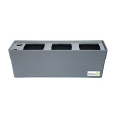 GREENBAR Kräuterbox, mit Bewässerungssystem und Wasserstandsanzeige - grau