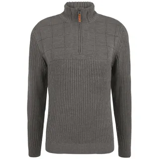 Troyer BLEND "Troyer BHOstuta", Herren, Gr. L, grau (charcoal mix), Grobstrick, Obermaterial: 100% Polyacryl PAN., unifarben, normal, ohne Ausschnitt, Pullover Troyer