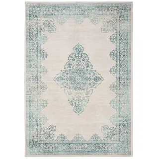 benuta Pop Teppich Laury - Türkis 80x150 cm - Kunstfaser - Rechteckig & im Style: Vintage - Pflegeleicht für Wohnzimmer Schlafzimmer