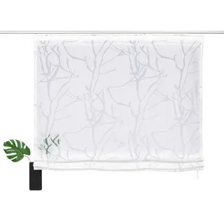 Raffrollo OTTO HOME "Anna" Gr. 5, weiß, B:120cm H:130cm, Ausbrenner, Obermaterial: 70% Viskose, 30% Polyester, Raffrollos, Raffrollo, Halbtransparent, Ausbrenner, Viskose