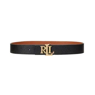 Lauren Ralph Lauren für Damen. 412912040001 Breiter Ledergürtel, beidseitig verwendbar, schwarz, braun (XS), Lässig