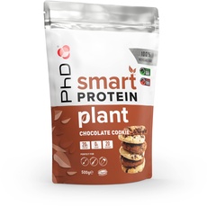 PhD Nutrition Smart Plant Proteinpulver, veganer Proteinshake mit hohem Eiweißgehalt, Zucker- und kalorienarm, geeignet für Shakes, Backen und Nachspeisen, 500g Beutel (20 Portionen), Schokokeks