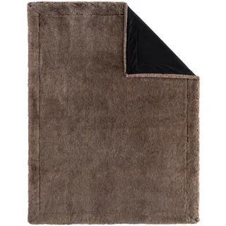 Bugatti Decke , Braun, Schwarz , Textil , Uni , 150x200 cm , pflegeleicht , Heimtextilien, Wohntextilien, Decken, Kuscheldecken