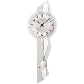 Pendeluhr modern Aluminium-Zifferring - AMS Modell: 7476 - Silber