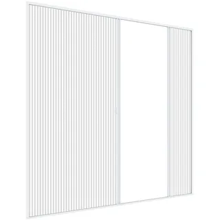 WINDHAGER Insektenschutz Plissee-Tür Expert Fliegengitter Alurahmen für Türen, Selbstbausatz extra groß für Doppeltüren, Weiß, 240 x 240 cm, 03959