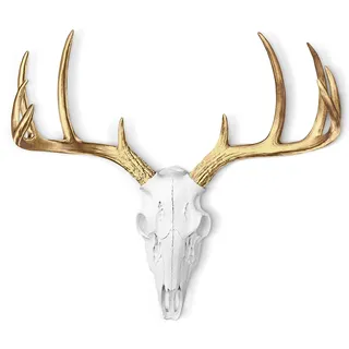 Wallcharmers Mini-Taxidermie-Kopf, Hirschkopf, 40,6 cm, handgefertigt, Landhaus-Dekoration