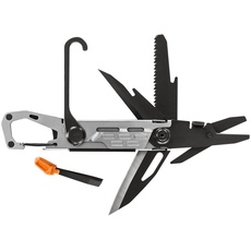 Gerber Multi-Tool mit 11 Funktionen, Stakeout, Mit Frame-Lock Verriegelung und Karabiner, Grau, 30-001741