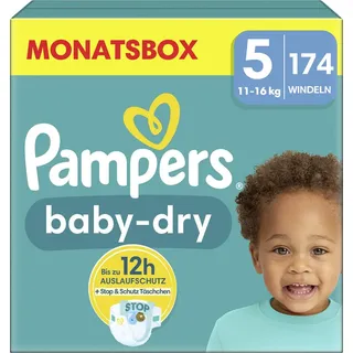 Pampers Baby-Dry Gr.5 Einwegwindel, (11-16kg) 174 Stück