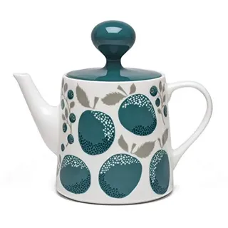 Littlephant 1340 Porzellan-Teekanne (1,4 l) Pflaume-Weiß/Blau