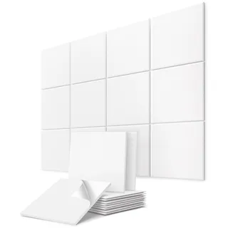 vilz 12 Stück Schallabsorber Panel Akustik aus recyceltem Filz - Akustikplatten Schalldämmung 250x250x9 mm