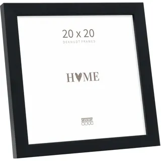 Deknudt Frames - Holzrahmen für Bild 20x20cm - quadratisch - schwarz - Bilderrahmen für Bilder oder Poster - S243K2 - zum aufstellen oder aufhängen