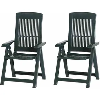 PROGARDEN Gartensessel Tampa Klappsessel 60 x 61 x 109 cm grün 2 St.