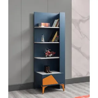 Regal Schrank Bücherregal Schränke Mehrzweck Möbel Blau Modern - Blau