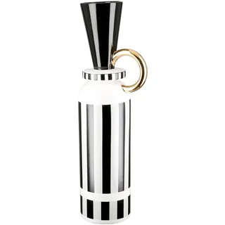 Gilde Bodenvase "Bodenvase Pomposo", schwarz, weiß),