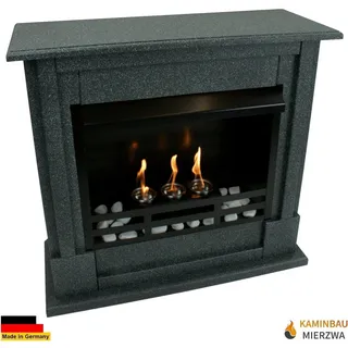 Ethanol und Gelkamin Kamin Modell Rafael Premium Granit Dunkel