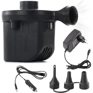 Elektrische Luftpumpe Matratze 3 Düsen 2025 - 2 in 1 schnell aufblasen Deflate, Matratzen, aufblasbarer Pool, Schwimmring, Boote, Boote