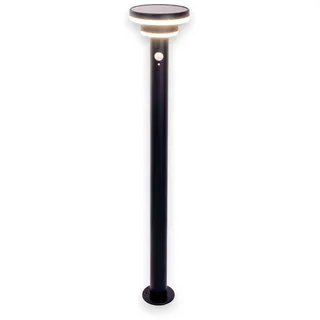 NÄVE LED Solar-Stehleuchte Ø 16 cm x 86 cm mit Erdspieß Kunststoff, Metall schwarz