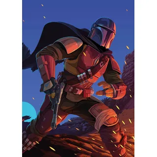 Komar Bild »Mandalorian Ambush« Disney   Star Wars 1 Stk. tlg. Wandbild zur Dekoration im Kinderzimmer - ohne Rahmen, bunt