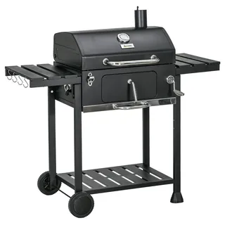 Outsunny Holzkohlegrill schwarz