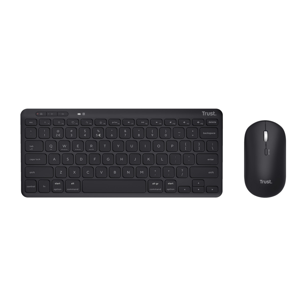 Bild von Lyra Multi-Device Wireless Keyboard & Mouse Set, schwarz, USB/Bluetooth, DE (24845)