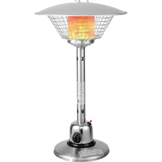 Costway Terrassenheizer für Tischplatte Gasheizstrahler 4 kW Silber