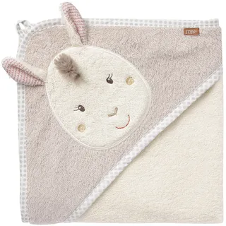 Fehn Kapuzenhandtuch Baby Lama - Kuscheliges Babyhandtuch mit Kapuze - optimal als Badeponcho und Kuscheldecke - Baby Handtuch für zarte Babyhaut – Kapuzentuch für Babys & Neugeborene ab 0+ Monaten