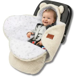 Bellochi Babydecke, weiche Baumwolle, 90x90 cm, für Autositz und Kinderwagen, ideal für Kinder und Kleinkinder im Winter