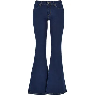 URBAN CLASSICS Organic Low Waist Flared Denim Hose, mid indigo washed), 29