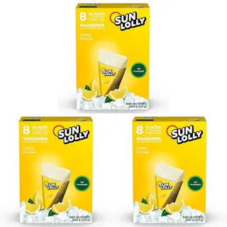 Sun Lolly Wassereis Zitrone (8 x 60ml) (Packung mit 3)