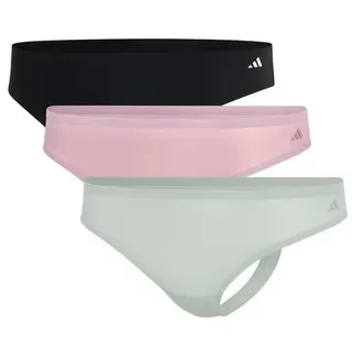 adidas Sportswear Tanga Active Light Flex (3er Pack) elastischer Bund, Multipack, Single Jersey-Qualität, bequem bunt|grün|rosa|schwarz L