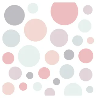 Little Deco Wandsticker 86 Punkte Kinderzimmer Mädchen Kreise | rosa grau Mint | viele Farben Wandtattoo Klebepunkte Wandaufkleber Dots bunt DL390