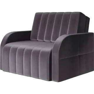 Schlafsessel Sofa mit Schlaffunktion Gästebett Klappsofa mit Bettfunktion mit Bettkasten Couch Sofagarnitur Salon Jugendzimmer - 101 x 90 x 104 cm - MONTANA 80 (Grau - Kronos 22) - Grau