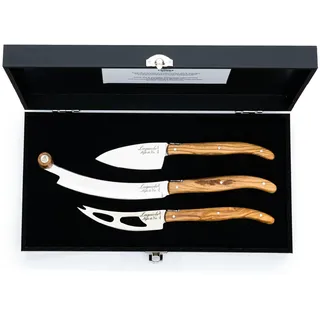 Laguiole Style de Vie Käsemesser-Set Luxury Line, 3-teilig, Olivenholz