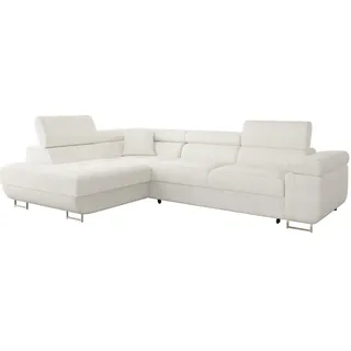 Mirjan24 Eckcouch Textil 5-Sitzer Beige